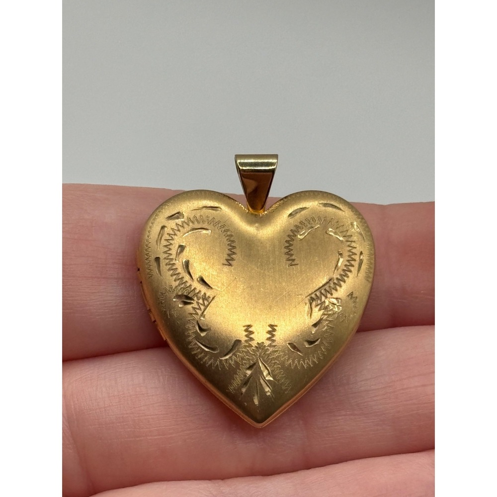 Gold Filled Heart Locket Pendant 14K GF PPC Princess Pride Creations